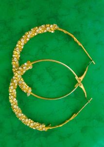 Sparkling Gold Hoop Earrings