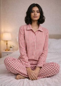 Red &amp; White Gingham Pajama Set