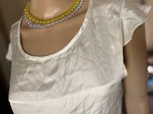 French Connection White Crop Top