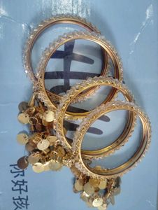 Sparkling Gold &amp; Crystal Indian Bangles