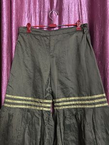 Brown &amp; Gold Sharara Suit