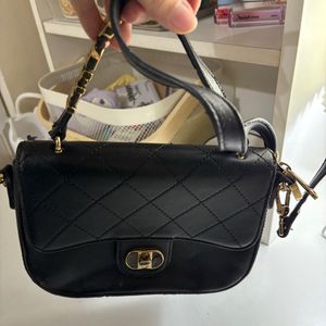 black quilted bini bag