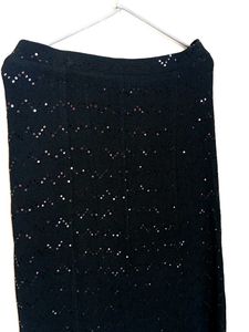 Black Sequin Pencil Skirt