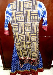 AFSANA 2 In 1 Blue Anarkali Suit