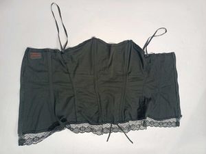 Lace Corset Top Black Size Free Bust 30-3