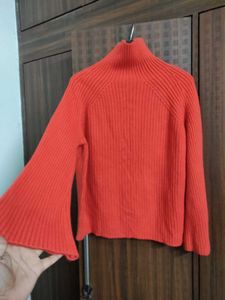 SALE 🛍️ Orange Knit High Neck