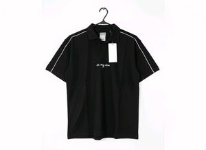 BlackPolo TShirt with White Trim Size:M