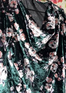 Floral Velvet Top