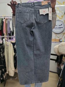 Wide-Leg Denim Jeans