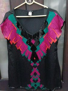 Sequins Colourful Blouse - Size M