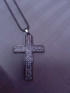 Salty Studded Cross Chain