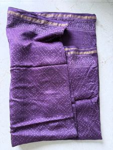 Purple Maheshwari Silk Saree