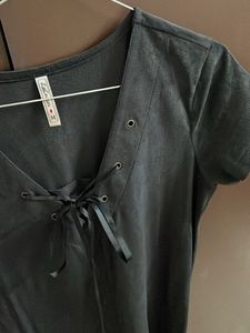 Lee Cooper Velvet Black Dress
