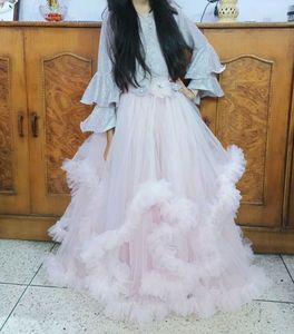 Pink Ruffle Gown For Kid Girl