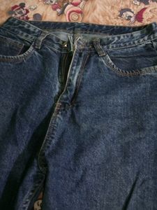 Wide Leg Blue Jeans