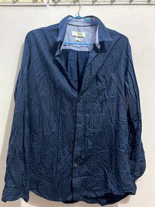 Navy Polka Men Shirt