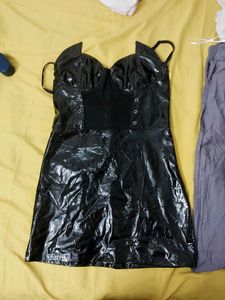 Latex Black Party Dress