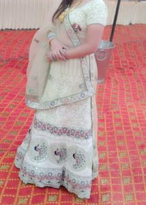Light Green Lehenga With Beautiful Embroidery