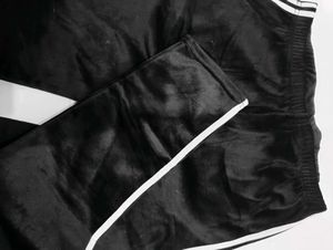 Black Velvet +fleece Track Pants