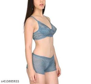 Non Padded Bra And Panty Set For Women