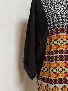 Patterned 3/4 Sleeve Top