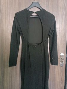Beautiful🤩🤩 Long Sleeve Maxi Dress (Black)-Backl