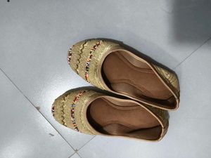Kids stitched Beaded Jutti Flats