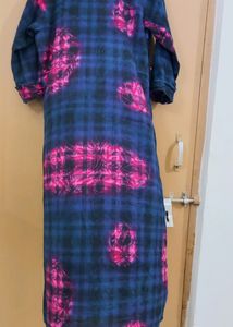 Pure Cotton A-line Kurti With Attached inner.