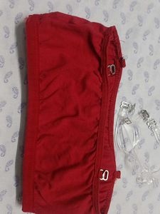 Red Strapless Bra