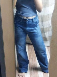 Blue Straight Fit Denim Jeans