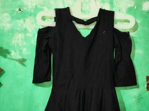 Little Black Cold Shoulder Dress