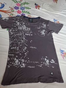 Grey Printed Tshirt