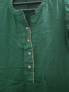 Green Embroidered Kurta
