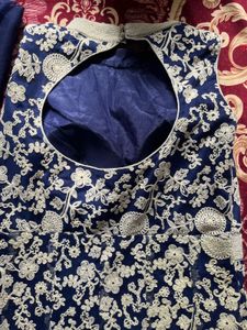 Floral Navy &amp; White Maxi Dress