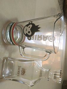 Unique Glass Decanter and Pitcher Set