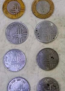 Cross Coin 2 Rupee And 10 Ruppee