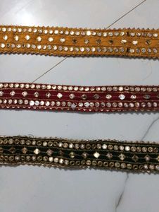 Set of 3 Mirror Work Waist Belts