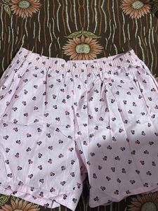 Pink flower shorts
