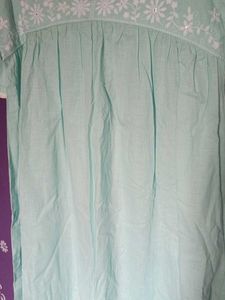 Cute Embroidered Aqua Dress