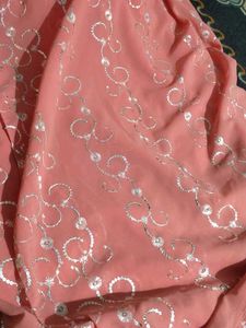 Heavy Sequence Saree With Stitched Blouse