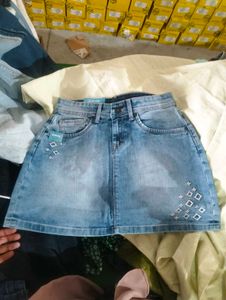 Denim Mini Skirt