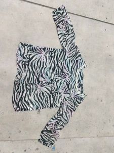 Zebra Print Sheer Top