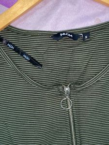 Nuon Green Stripe Top