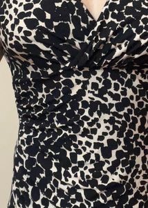 Leopard Print ( Ruffled) (Black  And Cream)