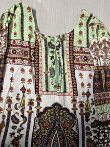 Mint Green Paisley Print 3-Piece Outfit