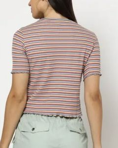 Striped Ribbed Tee