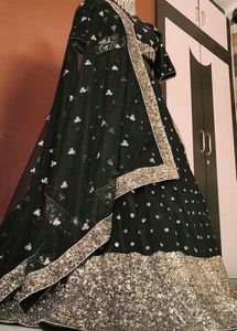 Black Sequence Lehnga