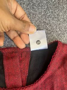 Super classy Tweed Winter Dress with Velvet Top