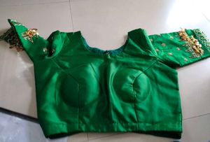Green khatwork Blouse