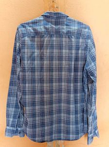 Blue Checked Casual Shirt From Indian Terrain